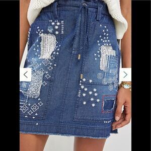 Anthropologie I Pilcro Patch Denim Mini Skirt
